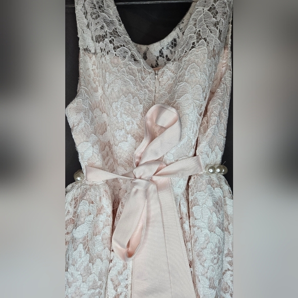 Girls American Princess pink lacey dress with tule underlay size 7 - Picture 6 of 9